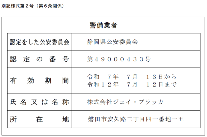警備免許更新